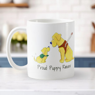 Personalisieren Sie süßen Guide Hund und Welpe in Kaffeetasse