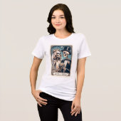 Personalisieren Sie Tarot Theme Wedding Newlyweds Tri-Blend Shirt (Vorderseite voll)
