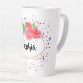 Personalisieren Sie Tasse, Glitzer fröhlicher Mädc Milchtasse (Rechte Ecke)
