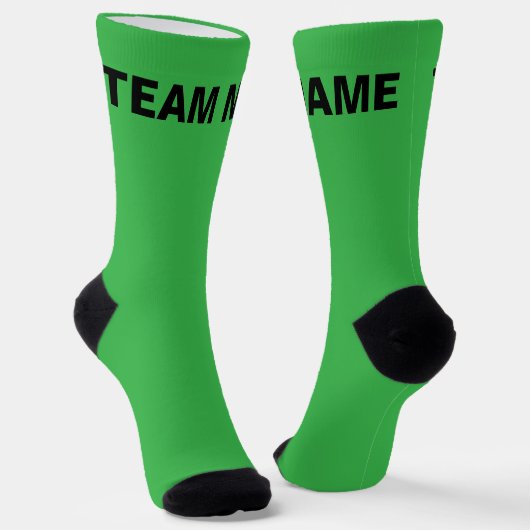 Personalisieren Sie TEAM NAME Bright Green Socken (Gewinkelt)
