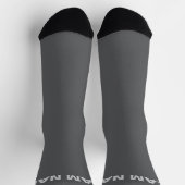 Personalisieren Sie TEAM NAME Grau Socken (Oben)