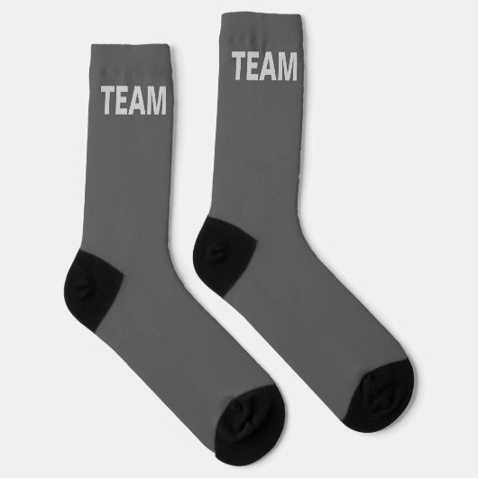 Personalisieren Sie TEAM NAME Grau Socken (Rechts)