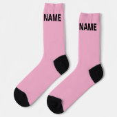 Personalisieren Sie TEAM NAME Pink Socken (Linkes Detail)