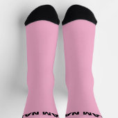 Personalisieren Sie TEAM NAME Pink Socken (Oben)