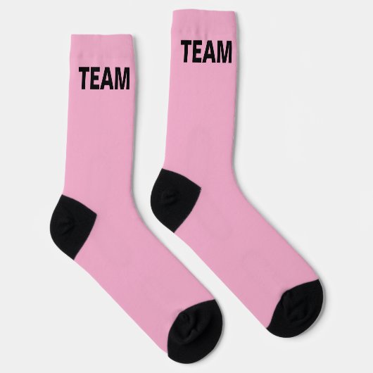 Personalisieren Sie TEAM NAME Pink Socken (Rechts)