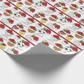 Personalisieren Sie Team Player Sport Balls | Weih Geschenkpapier (Ecke)