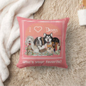 Personalisieren Sie Text Dog Pack Club Throw Pillo Kissen (Decke)