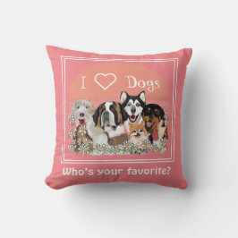Personalisieren Sie Text Dog Pack Club Throw Pillo Kissen