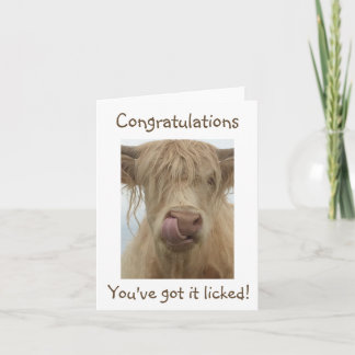 Personalisieren Sie Text Funny Cow Card Karte
