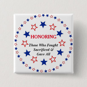 Personalisieren Sie Text Patriotic Veteran First R Button