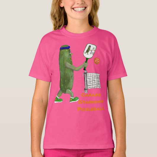 Personalisieren Sie Text Pickleball Funny T - Shir T-Shirt (Vorderseite)