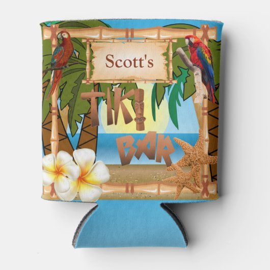 Personalisieren Sie Tiki Bar Party Dosenkühler (Vorderseite)
