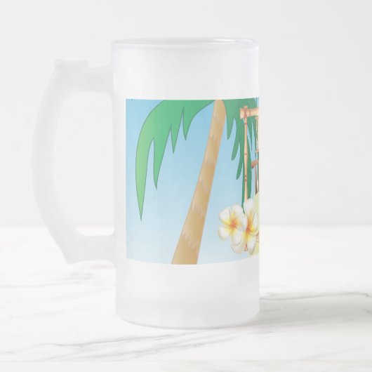 Personalisieren Sie Tiki Bar Party Mattglas Bierglas (Links)