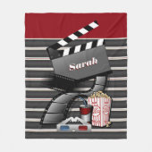 Personalisieren Sie Time Movie Pictures anzeigen Fleecedecke (Vorderseite)