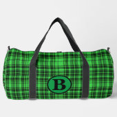 Personalisieren Sie trendy Name Checked Kariert Duffle Bag (Vorderseite)