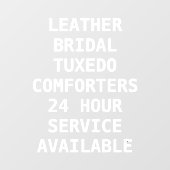 Personalisieren Sie Trockenreiniger-Dienste vor Fensteraufkleber (Blatt)