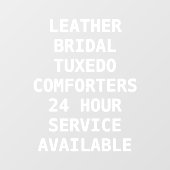 Personalisieren Sie Trockenreiniger-Dienste vor Fensteraufkleber (Blatt)