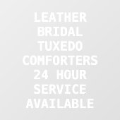 Personalisieren Sie Trockenreiniger-Dienste vor Fensteraufkleber (Blatt)