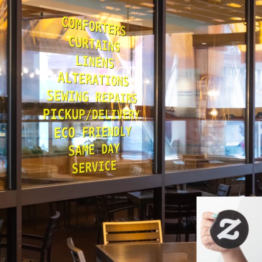 Personalisieren Sie Trockenreiniger-Dienste vor Fensteraufkleber (Restaurantfenster)