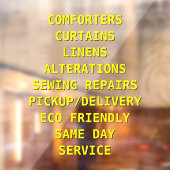 Personalisieren Sie Trockenreiniger-Dienste vor Fensteraufkleber (Blatt 2)