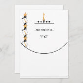 Personalisieren Sie "UND DER GEWINNER IST"...Prämi Dankeskarte (Vorne/Hinten)