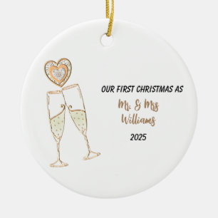 Personalisieren Sie unser erstes Weihnachtsherz &  Keramik Ornament