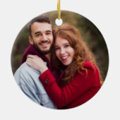 Personalisieren Sie unser erstes Weihnachtsherz &  Keramik Ornament (Hinten)