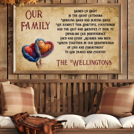 Personalisieren Sie unser familiäres Glaubensland Poster