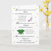 Personalisieren Sie unsere Funny Fairy Tale Verlob Karte (Gelbe Blume)