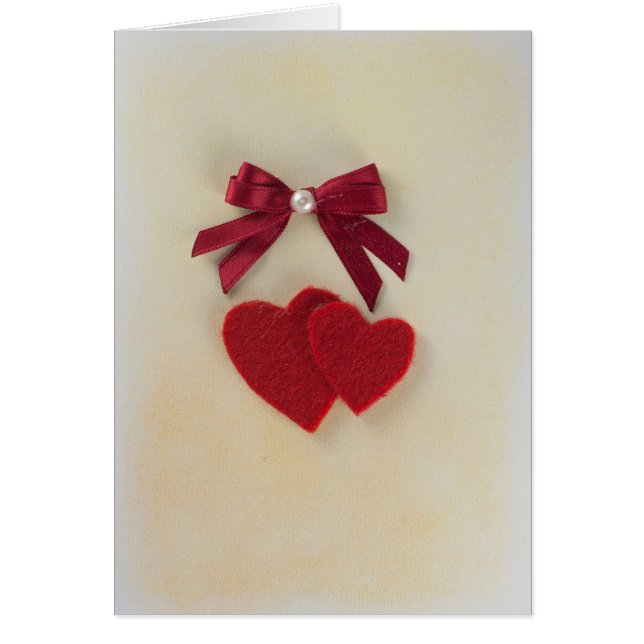 Personalisieren Sie Valentins rotes Herz und Bogen (Vorne)