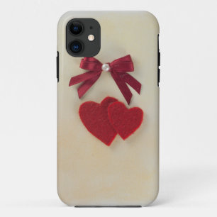Personalisieren Sie Valentins rotes Herz und Bogen Case-Mate iPhone Hülle