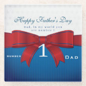 Personalisieren Sie Vater Nummer eins in meiner We Glasuntersetzer (Vorderseite)