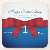 Personalisieren Sie Vater Nummer eins in meiner We Rechteckiger Pappuntersetzer (Vorderseite)