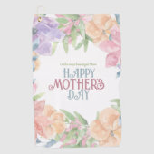 Personalisieren Sie vier Blume Muttertag mit Aquar Golfhandtuch (Vorderseite)