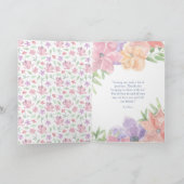 Personalisieren Sie vier Blume Muttertag mit Aquar Karte (Innenseite)