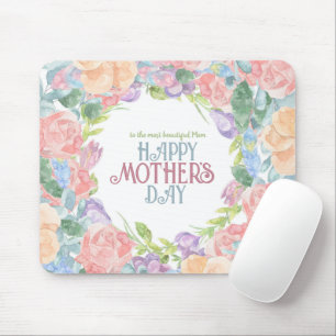 Personalisieren Sie vier Blume Muttertag mit Aquar Mousepad