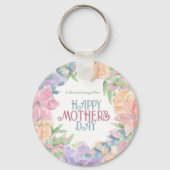 Personalisieren Sie vier Blume Muttertag mit Aquar Schlüsselanhänger (Vorderseite)