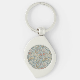Personalisieren Sie Vintag William Morris Golden L Schlüsselanhänger