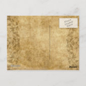Personalisieren Sie Vintage Papier Hochzeit Bräuch Postkarte (Rückseite)