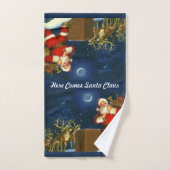 Personalisieren Sie Weihnachten am Blue Bath Tow Badhandtuch Set (Handtuch)