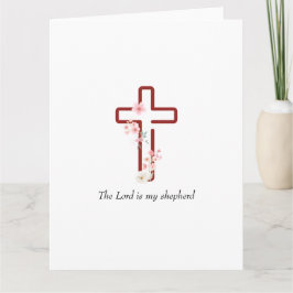 Personalisieren Sie Weihnachten Holly Cross Karte