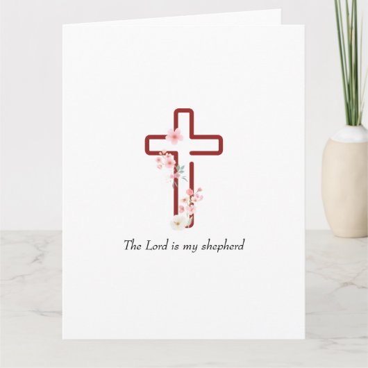 Personalisieren Sie Weihnachten Holly Cross Karte (Vorderseite)