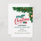 Personalisieren Sie Weihnachten Mittagessen Einladung (Vorne/Hinten)