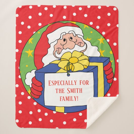 Personalisieren Sie "Weihnachten - Weihnachtsblank Sherpadecke (Vorderseite)