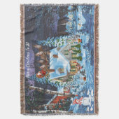 Personalisieren Sie Weihnachten Winter Szene Santa Decke (Vorderseite Vertikal)