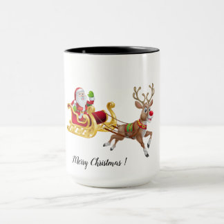 Personalisieren Sie Weihnachten Zwei-Tone-Kaffee-T Tasse