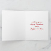 Personalisieren Sie Weihnachts-Corgi mit Rentier-A Karte (Innenseite)