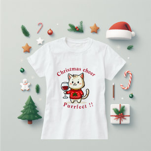 Personalisieren Sie Weihnachts Spaß Katze und mich T-Shirt