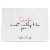 Personalisieren Sie Weihnachtsgeschenktasche mit d Große Geschenktüte (Vorderseite)