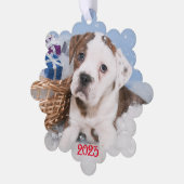 Personalisieren Sie Weihnachtskartendekoration Ornament Karte (Linke Ecke)